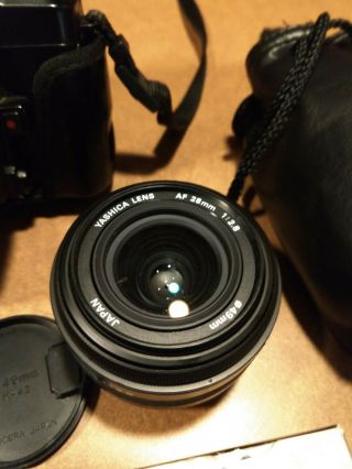 YASHICA KYOCERA 200 - AF SLR FILM Camera and CS - 250 AF Flash Lamp,  28mm Lens 3