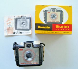 Kodak Brownie Bullet Camera With Box And Instruction Booklet