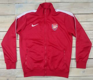Nike Arsenal Fc Gunners English Premier League Full Zip Red Track Jacket Size L