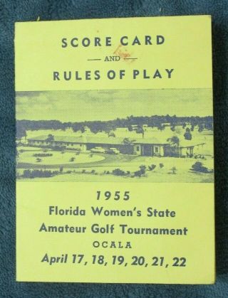 Vintage 1955 Golf Scorecard Florida Women 