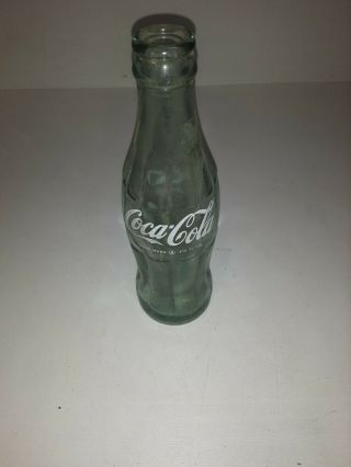Vintage Coca Cola Coke Bottle Hobble Skirt 6 1/2 Fl Oz West Blocton Alabama