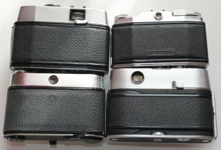 Vintage rangefinder camera set of 4: Dacora,  Agfa,  Kodak Retinette 1A 2