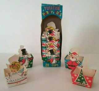 " Christmas Party Cups " Vintage 1960 