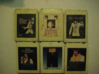 6 Vintage Elvis Presley 8 Track Tapes - - In