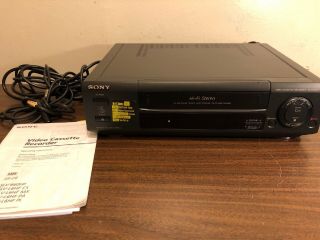 Sony Slv - 662hf 19 Micron Head Hi Fi Vhs Vcr Plus Video Player Recorder