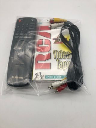 Samsung VR3705 VCR Player Recorder VHS HQ Auto Head Cleaner - W/ Remote 3