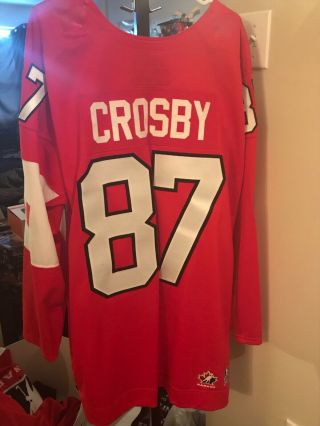 Sidney Crosby 2014 Team Canada Sochii Olympics Red Authentic Iihf Jersey Xxl