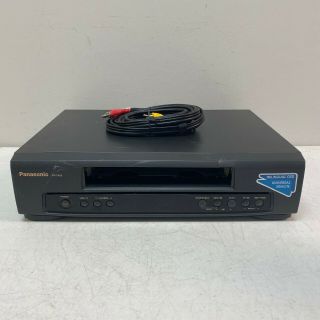 Panasonic Pv - 7450 4 Head Omnivision Vcr Vhs Player With Av Cable Missing Door