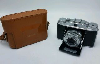 Ansco Regent Folding 35 Mm Camera Germany W Case 1;3.  5/50 Lens Cond
