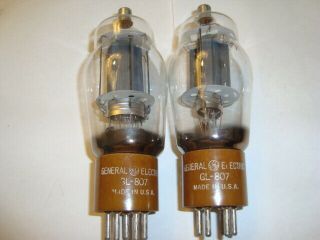 One Matched Military Gl - 807 Tubes,  By G.  E.  (usa),  Nos Ratings