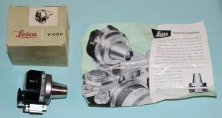 Leica Leitz Rangefinder Camera Viooh Universal Viewfinder Germany W/box Instruct