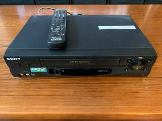 Sony Slv - N55 Vhs Vcr With Remote And Manuals | Barely