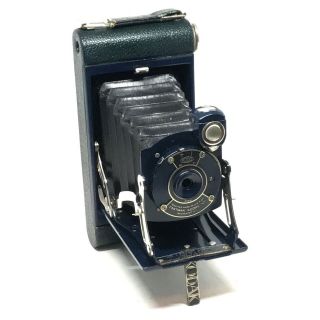 Vintage Green No.  1 Pocket Kodak Junior Folding 120 Roll Film Camera Circa 1932