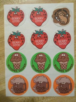 Vintage Trend Matte Assorted Scratch And Sniff Stickers On Sheet