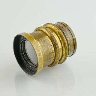Thornton Pickard Rectoplanat 9 Inch F8 Brass Barrel Lens