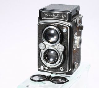 Rolleiflex Tlr 6x6cm W/ Tessar 7.  5cm 75mm F/3.  5 Lens - Parts