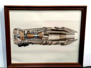 Military Airplane Jet Engine Framed Print Picture Perhaps Ge F110 Turbofan
