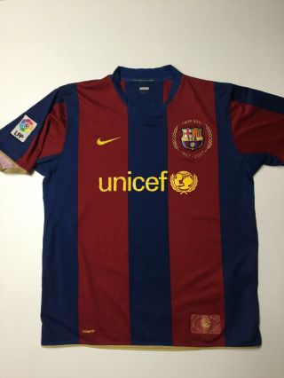Nike Barcelona Soccer Jersey Futball Unicef Fcb Large Fit
