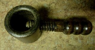 Vintage Wooden Screw Style Nut and Shell Cracker Hand Held Nutcracker 2