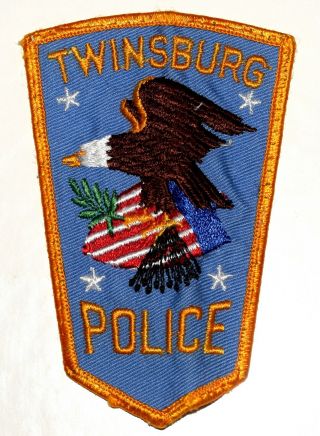 Twinsburg Ohio Oh Sheriff Police Patch Flying Eagle Shield Arrows Vintage