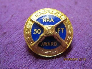 Vintage Nra Expert 50 Ft.  Award Pin National Rifle Association