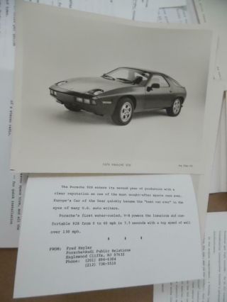 1979 PORSCHE Dealer Factory PR File Photos Press Releases 911sc 924 928 Turbo VG 2