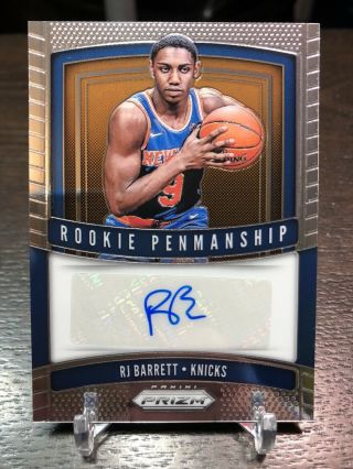Rj Barrett 2019 - 20 Panini Prizm Rookie Penmanship Autograph Sp Knicks 