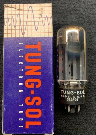 1 Nos Nib Tung - Sol 5u4gb Black Plate Rectifier Tube Usa 1960 