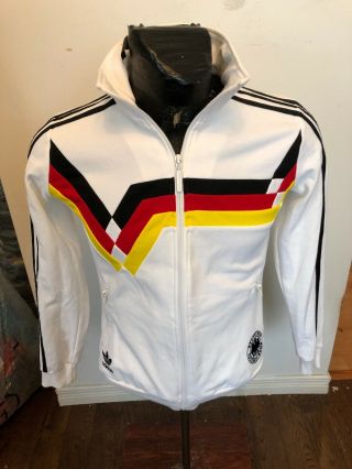 Mens Medium Adidas Soccer Football Futbol Zip Front Jacket Deutschland Germany