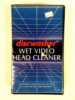 Discwasher Wet Video Head Cleaner Vhs - Vcr 1988 Vintage
