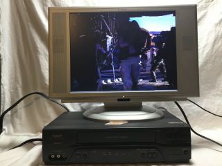 Symphonic VCR VHS Player 4 Head Hi - Fi Stereo Video Cassette Recorder. 3