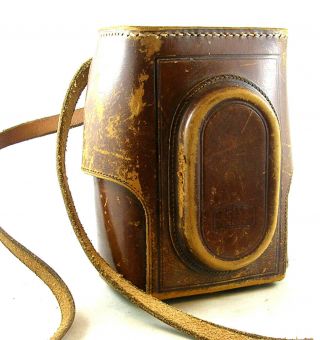 Vintage Leather Eveready Case For Zeiss Contaflex Tlr 35mm Camera