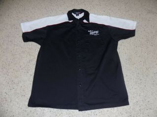 Cool Mens Xl Tmr Victory Motorcycles Usa Black 1 Pocket Button Down Shirt