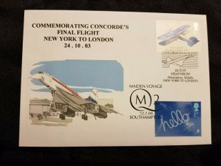 Concorde 2003 2004 Final Flight York To London Qm2 Southampton Doubled Fdc