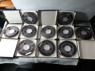 10 - Count Audiomatics 7 " Reel To Reels Tracs 1800 Feet Low Noise 1 Mil Read