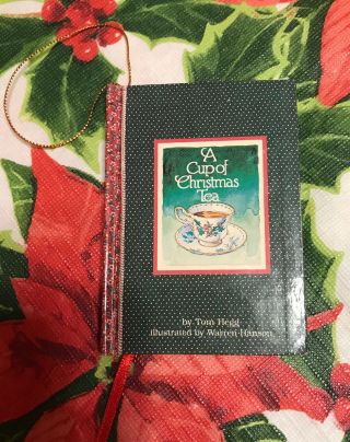 Vintage 1982 Cup Of Christmas Tea Mini Book Ornament Tom Hegg Warren Hanson