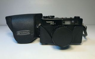 Yashica Mg - 1 35mm Rangefinder Film Camera W/ Leather Case F2.  8 Lens Parts/repair