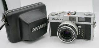 Canon Canodate E 35mm Film Rangefinder Camera W/ 40mm F2.  8 Prime Lens Read