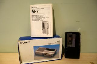 1970s Sony M - 7 Micro Cassette Recorder Japan