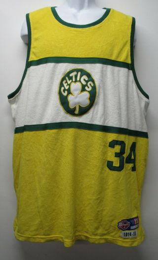 Reebok Nba D’funkd Hardwood Classics Pierce 34 Boston Celtics Yellow Jersey 2xl