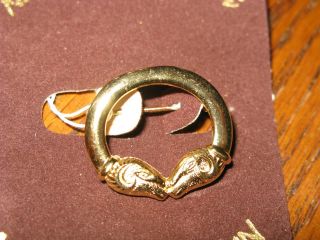 Vintage Signed Napier,  Double Rams Head Brooch,  Old Stock