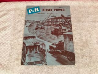 Rare 1957 Harnischfeger P&h Diesel Trucks Dealer Sales Brochure 7 Page