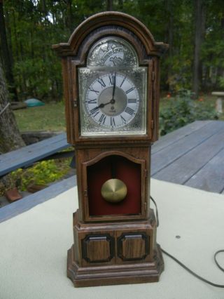 Vintage 19” Small Electric Grandfather Clock By Sunbeam