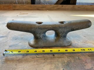 Vintage Large 12 " Galvanized Iron Dock Cleat Boat Dock Cleat Nautical Cleat