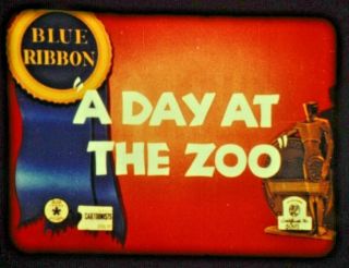 16mm Film - Day At The Zoo,  1939 Cartoon - Color