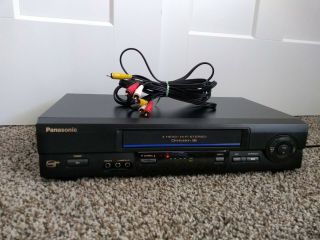 Panasonic Pv - V4611 Vhs Player Vcr 4 - Head Hi - Fi Stereo Video Recorder