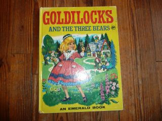 Vtg 1973 Goldilocks And The Three Bears Emerald Book Broadley Mary Smith Fairy