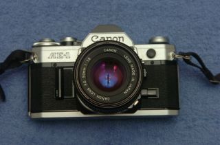Canon Ae1 35mm Camera With Lens
