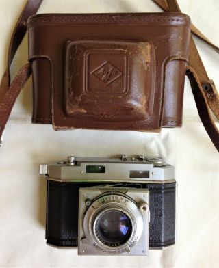 Agfa Karat 36 35mm Film Rangefinder Camera Solinar 2.  8 Lens Vintage 1940’s 50’s