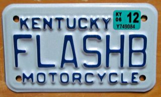 Kentucky 2006 Vanity Motorcycle License Plate Flashb